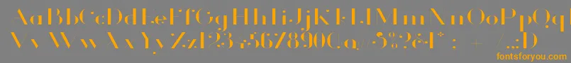 Glamor Lightextended Font – Orange Fonts on Gray Background