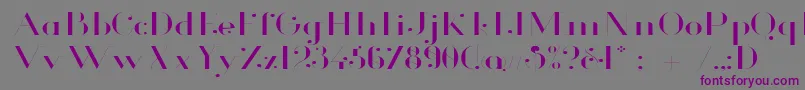 Glamor Lightextended Font – Purple Fonts on Gray Background