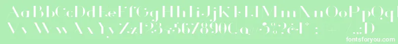 Glamor Lightextended Font – White Fonts on Green Background