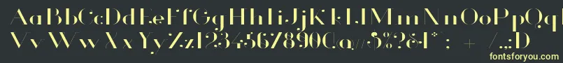 Glamor Lightextended Font – Yellow Fonts on Black Background