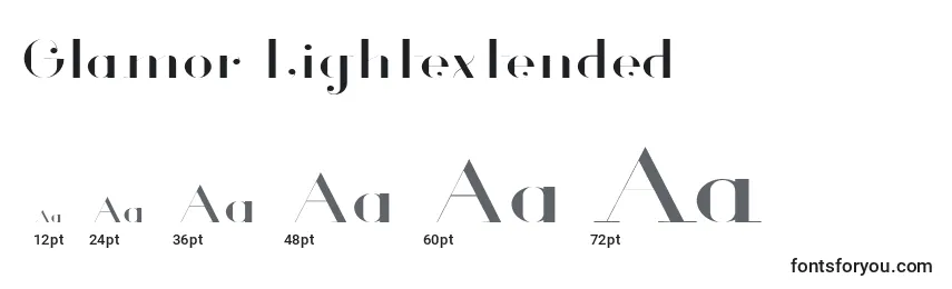 Glamor Lightextended Font Sizes