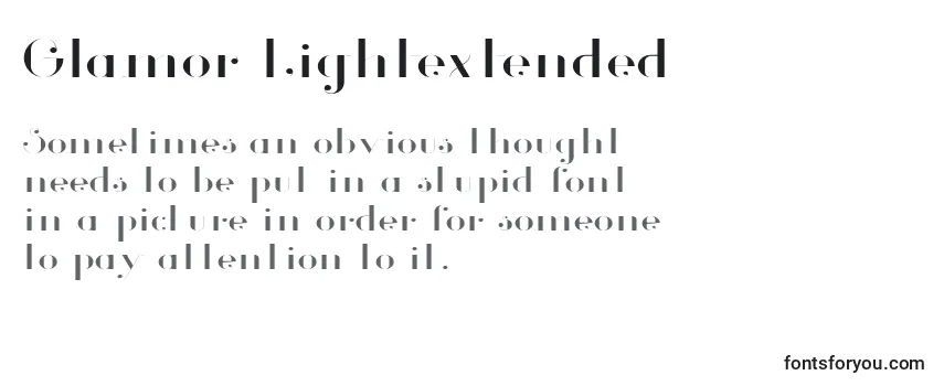 Glamor Lightextended-fontti
