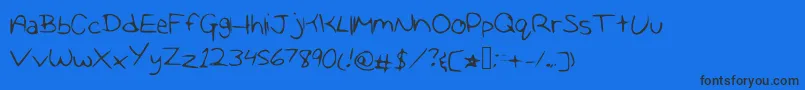 Marleyandme Font – Black Fonts on Blue Background