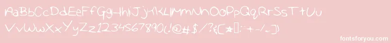 Marleyandme Font – White Fonts on Pink Background
