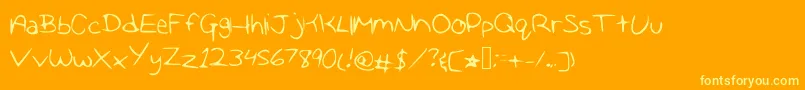 Police Marleyandme – polices jaunes sur fond orange