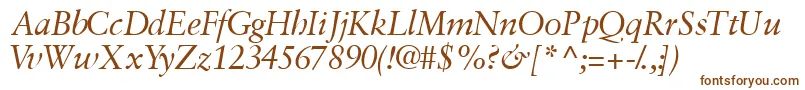 GaramondretrospectivesskItalic Font – Brown Fonts on White Background