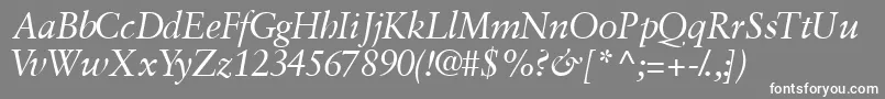 GaramondretrospectivesskItalic Font – White Fonts on Gray Background