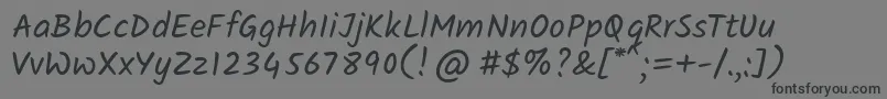 KalamRegular Font – Black Fonts on Gray Background