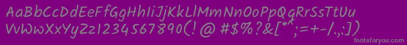 KalamRegular Font – Gray Fonts on Purple Background