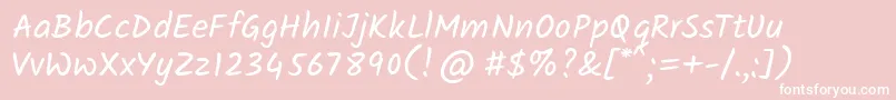 KalamRegular Font – White Fonts on Pink Background