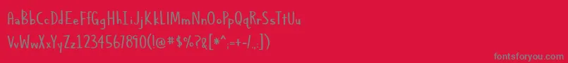 AlphabetizedCassetteTapes Font – Gray Fonts on Red Background