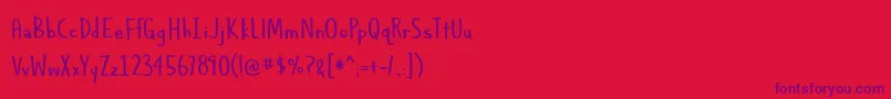 Шрифт AlphabetizedCassetteTapes – фиолетовые шрифты на красном фоне