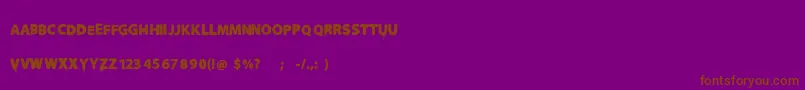 Slutotronic Font – Brown Fonts on Purple Background