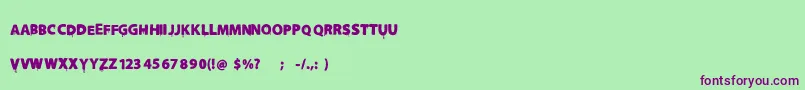 Slutotronic Font – Purple Fonts on Green Background