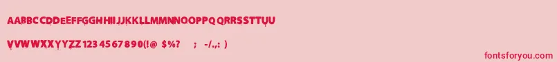 Slutotronic Font – Red Fonts on Pink Background