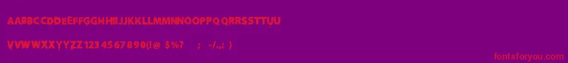 Slutotronic Font – Red Fonts on Purple Background