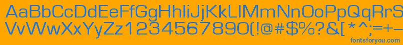 フォントEurope110 – オレンジの背景に青い文字