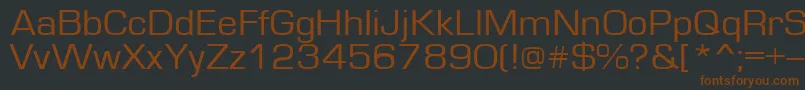 Шрифт Europe110 – коричневые шрифты на чёрном фоне