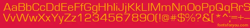 Europe110 Font – Orange Fonts on Red Background