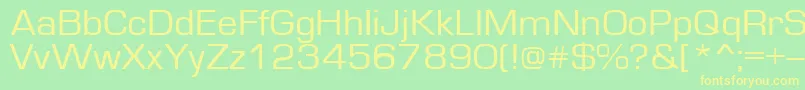 Europe110 Font – Yellow Fonts on Green Background