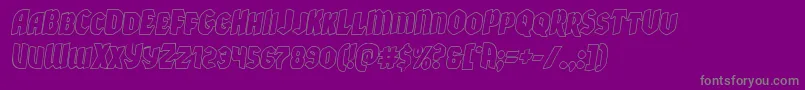 Xmasxpressoutital Font – Gray Fonts on Purple Background