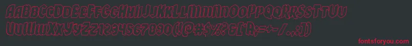 Xmasxpressoutital Font – Red Fonts on Black Background