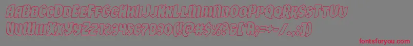 Xmasxpressoutital Font – Red Fonts on Gray Background