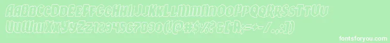 Xmasxpressoutital Font – White Fonts on Green Background