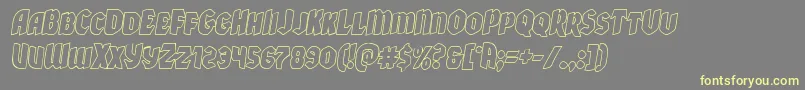 Xmasxpressoutital Font – Yellow Fonts on Gray Background