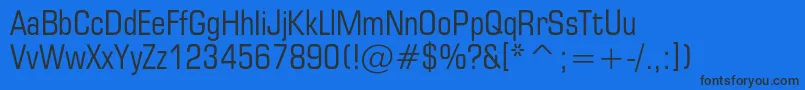 Europecondensedc Font – Black Fonts on Blue Background
