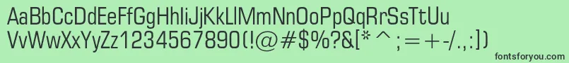 Europecondensedc Font – Black Fonts on Green Background
