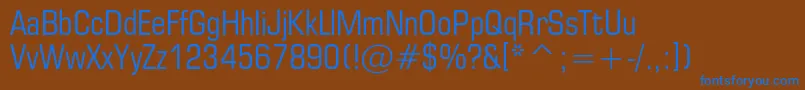 Europecondensedc Font – Blue Fonts on Brown Background