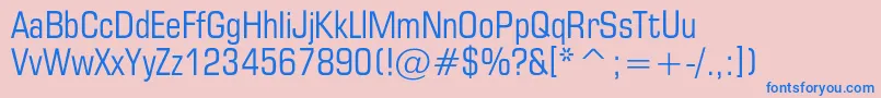 Europecondensedc Font – Blue Fonts on Pink Background