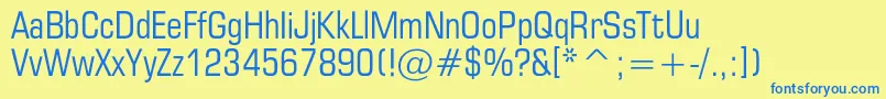 Europecondensedc Font – Blue Fonts on Yellow Background