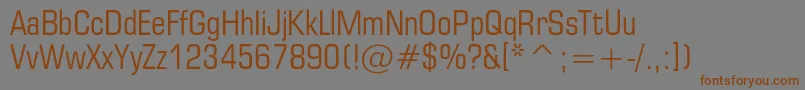Europecondensedc Font – Brown Fonts on Gray Background