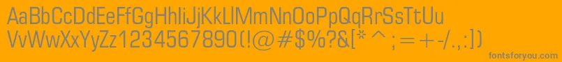 Europecondensedc Font – Gray Fonts on Orange Background
