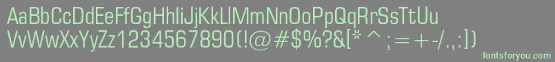 Europecondensedc Font – Green Fonts on Gray Background