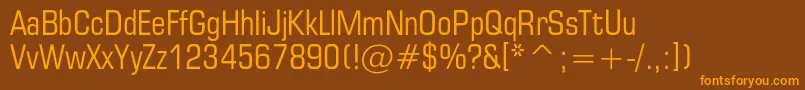 Europecondensedc Font – Orange Fonts on Brown Background