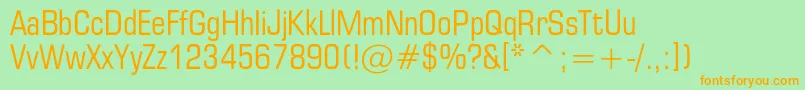Europecondensedc Font – Orange Fonts on Green Background