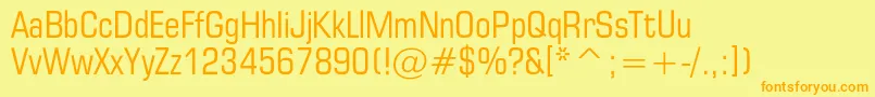 Europecondensedc Font – Orange Fonts on Yellow Background