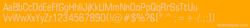Europecondensedc Font – Pink Fonts on Orange Background