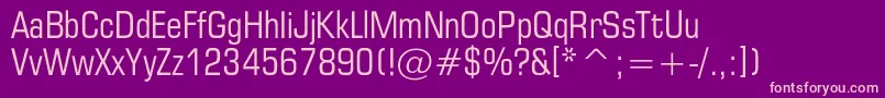 Europecondensedc Font – Pink Fonts on Purple Background