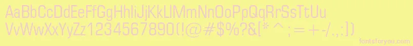Europecondensedc Font – Pink Fonts on Yellow Background