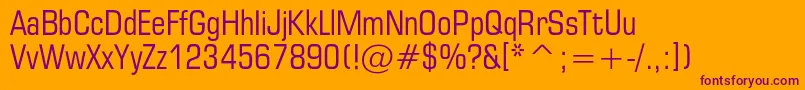 Europecondensedc Font – Purple Fonts on Orange Background