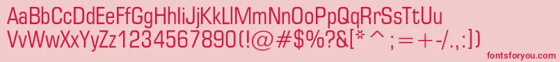 Europecondensedc Font – Red Fonts on Pink Background