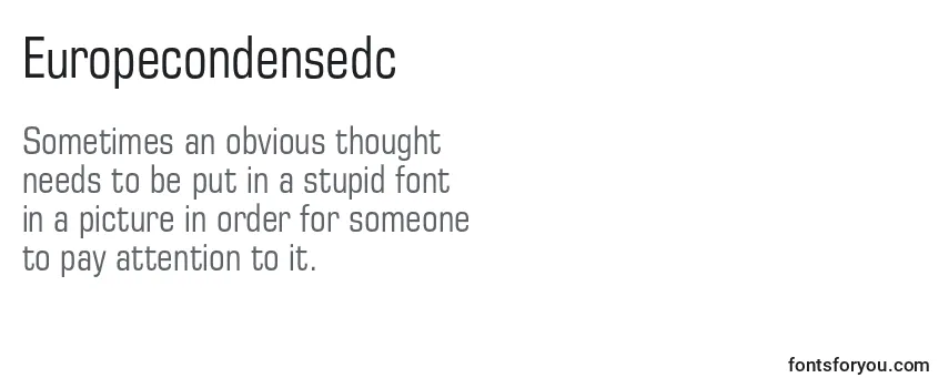 Review of the Europecondensedc Font