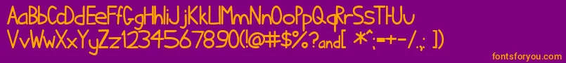 Ihatecomicsans Font – Orange Fonts on Purple Background