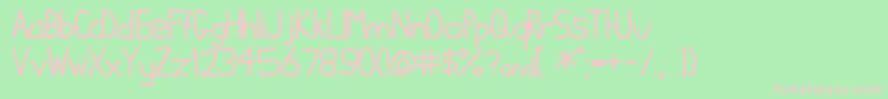 Ihatecomicsans Font – Pink Fonts on Green Background