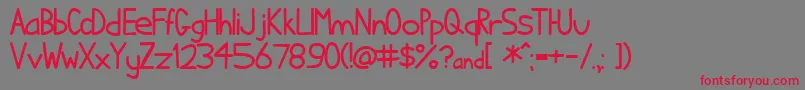 Ihatecomicsans Font – Red Fonts on Gray Background