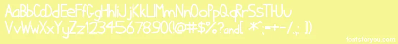 Ihatecomicsans Font – White Fonts on Yellow Background
